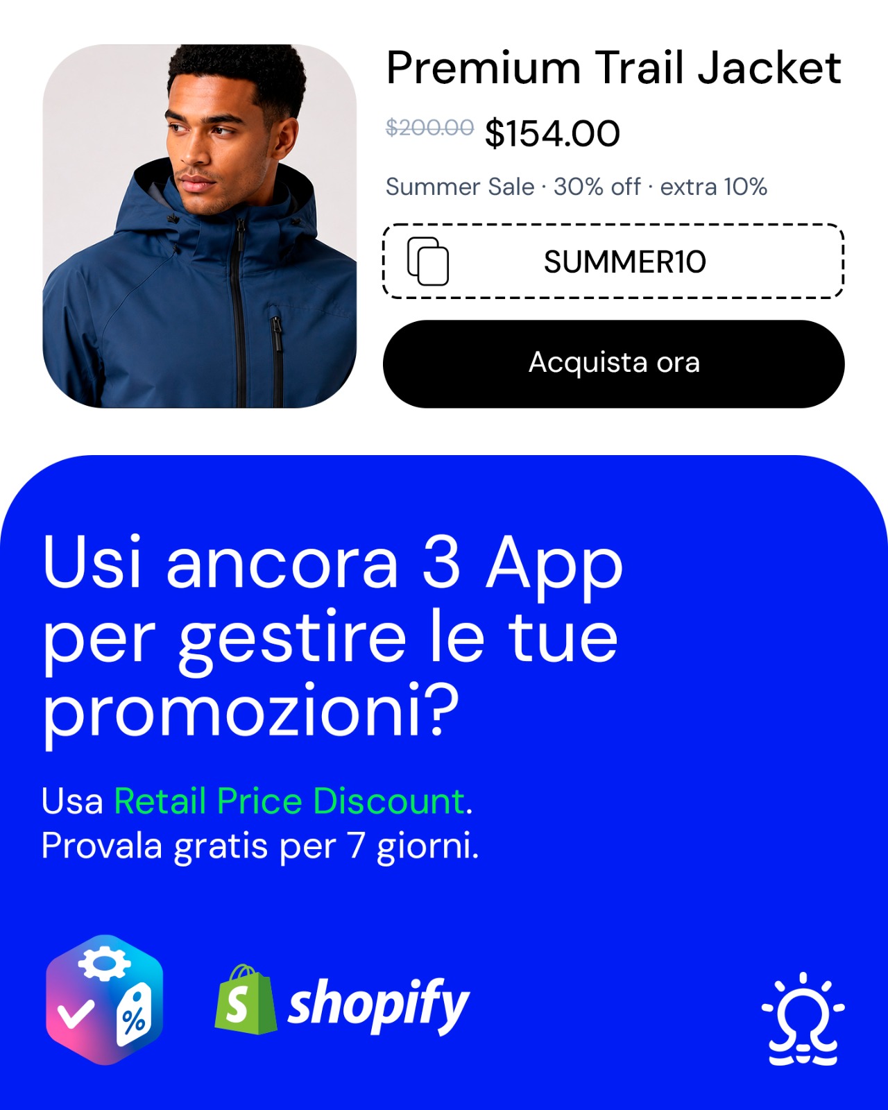 Esempio di pagina prodotto con prezzo promozionale